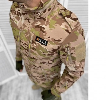 Военная тактическая куртка Softshell на змейке, для военнослужащих. Выполнена из. . фото 3