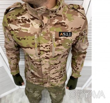 Военная тактическая куртка Softshell на змейке, для военнослужащих. Выполнена из. . фото 1