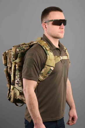 Тактический рюкзак 2E объемом 45 литров оснащен креплениями Laser Cut для фиксац. . фото 5