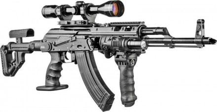 Складаний приклад FAB Defense UAS-AKMS для Сайги з регульованою щокою призначени. . фото 4