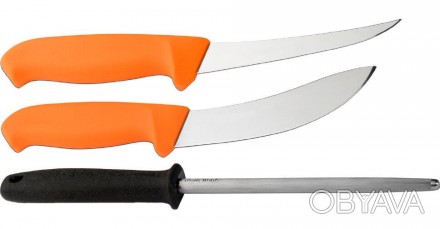 Набір MORA Hunting Set 3000 включає в себе 2 ножі для оброблення дичини (Boning . . фото 1