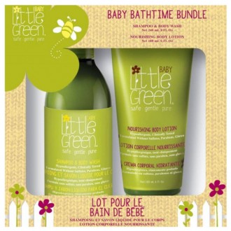 Состав набора: шампунь для волос и тела для новорожденных Little Green Baby Sham. . фото 3
