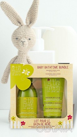 Состав набора: шампунь для волос и тела для новорожденных Little Green Baby Sham. . фото 1
