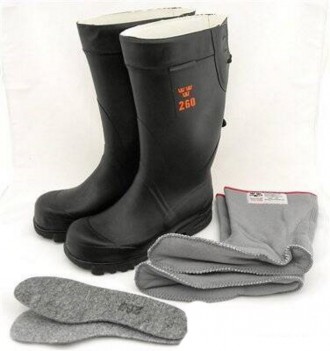 Фінські зимові гумові чоботи з двома змінними панчохами-вкладишами склад тканини. . фото 2