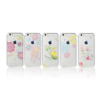 Чехол накладка Remax Flowers iPhone 6 Plus - прозрачный и стильный силиконовый ч. . фото 3
