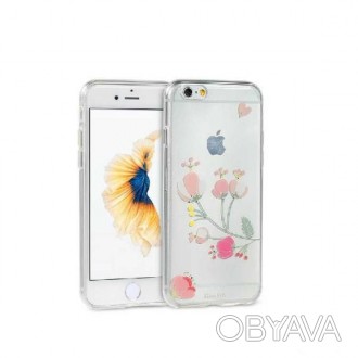 Чехол накладка Remax Flowers iPhone 6/6s - прозрачный и стильный силиконовый чех. . фото 1