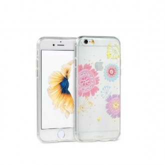 Чехол накладка Remax Flowers iPhone 6/6s - прозрачный и стильный силиконовый чех. . фото 2