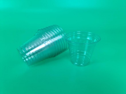 Стакан одноразовый РЕТ плотный, прозрачный, 250 мл NEW (50 шт). Дніпро. фото 1