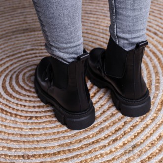 Женские ботинки черные Hoofington 3441 Ботинки женские выполнены из натуральной . . фото 4