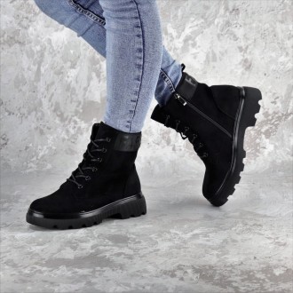 Женские ботинки черные Kaitlin 2276 Ботиночки женские выполнены из искусственной. . фото 11