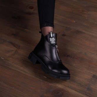 Женские ботинки черные Tross 3352 Ботинки женские выполнены из натуральной кожи . . фото 7