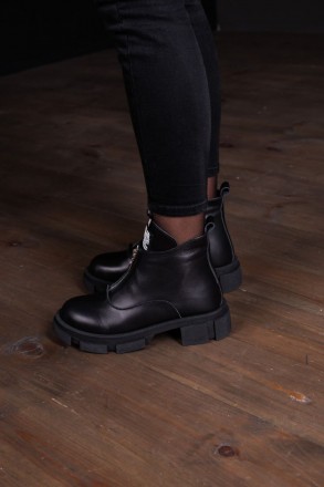 Женские ботинки черные Tross 3352 Ботинки женские выполнены из натуральной кожи . . фото 9