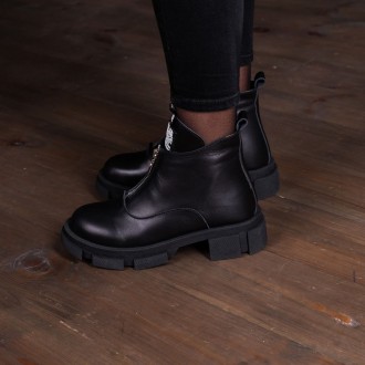 Женские ботинки черные Tross 3352 Ботинки женские выполнены из натуральной кожи . . фото 6