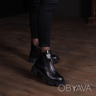 Женские ботинки черные Tross 3352 Ботинки женские выполнены из натуральной кожи . . фото 1