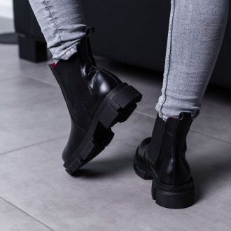 Женские ботинки черные Trotter 3447 Ботинки женские выполнены из натуральной кож. . фото 7