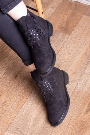Женские ботинки черные Tweety 2447 Ботинки женские выполнены из искусственной за. . фото 6