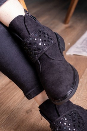 Женские ботинки черные Tweety 2447 Ботинки женские выполнены из искусственной за. . фото 3
