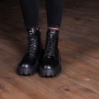 Женские ботинки черные Ursula 3347 Ботинки женские выполнены из натуральной кожи. . фото 2