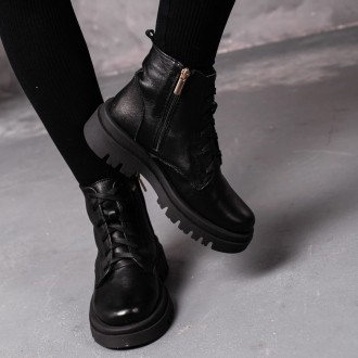 Женские зимние ботинки черные Aria 3389 Ботинки женские выполнены из натуральной. . фото 4