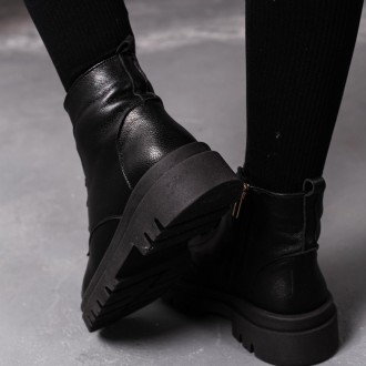 Женские зимние ботинки черные Aria 3389 Ботинки женские выполнены из натуральной. . фото 5