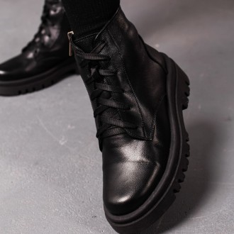 Женские зимние ботинки черные Aria 3389 Ботинки женские выполнены из натуральной. . фото 7