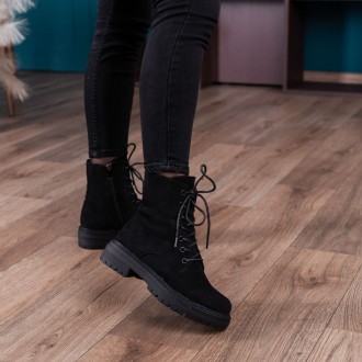 Женские ботинки зимние черные Bolt 3340 Ботинки женские выполнены из искусственн. . фото 9