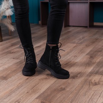Женские ботинки зимние черные Bolt 3340 Ботинки женские выполнены из искусственн. . фото 5