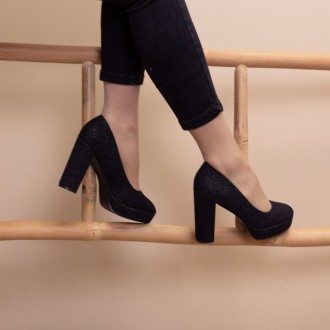 Женские туфли черные Bronson 2541 Туфли женские выполнены из текстиля. Модель ак. . фото 2