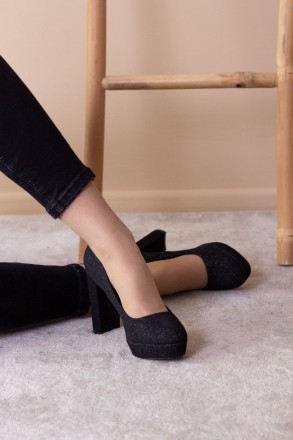 Женские туфли черные Bronson 2541 Туфли женские выполнены из текстиля. Модель ак. . фото 5