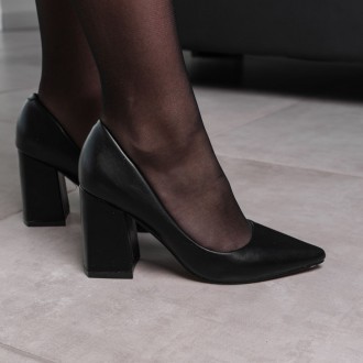 Женские туфли черные Ceedee 3581 Туфли женские выполнены из искусственной кожи. . . фото 4