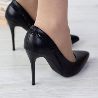 Женские туфли черные Fiver 2475 Туфли женские выполнены из искусственной кожи. М. . фото 3