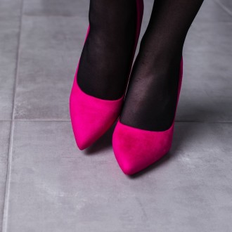 Женские туфли розовые Fox 3451 Туфли женские выполнены из искусственной замши. М. . фото 6
