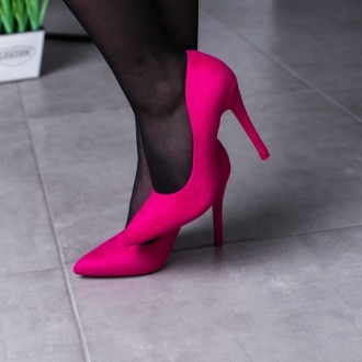 Женские туфли розовые Fox 3451 Туфли женские выполнены из искусственной замши. М. . фото 7