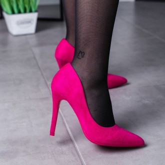 Женские туфли розовые Fox 3451 Туфли женские выполнены из искусственной замши. М. . фото 5