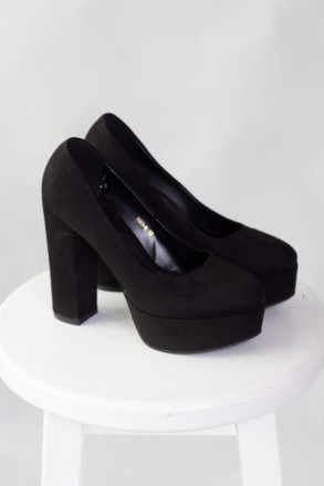 Женские туфли черные Galatea 2473 Туфли женские выполнены из искусственной замши. . фото 7
