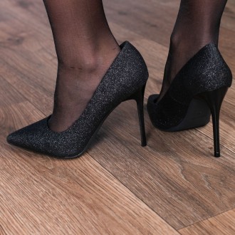 Женские туфли черные Ladybug 3431 Туфли женские выполнены из текстиля с напылени. . фото 6