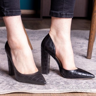 Туфли женские Fashion Soy 2464 35 размер 23 см Черный