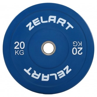 Резиновый (бамперный) диск для кроссфита 20 кг Zelart 
Материал сердцевины: стал. . фото 3