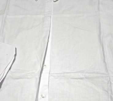 Классическая рубашка оверсайз из хрустящей хлопковой ткани. Воротник и потайная . . фото 4