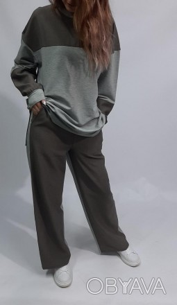 Женский костюм кофта оверсайз и штаны палаццо "Зоря" AGON WEAR
Материал: Петля л. . фото 1