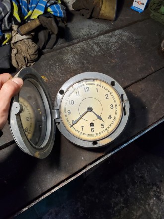 Продам Часы настенные механические трюмные судовые часы корабля катера лодки рет. . фото 11