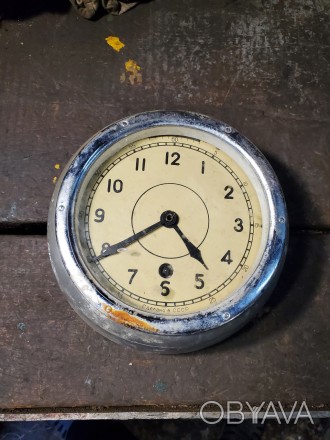 Продам Часы настенные механические трюмные судовые часы корабля катера лодки рет. . фото 1