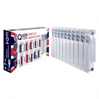 Радиатор биметаллический секционный QUEEN THERM 350/96 (кратно 10) (000021821). Киев. фото 1 Радиатор биметаллический секционный QUEEN THERM 350/96 (кратно 10) (000021821). Киев. фото 1