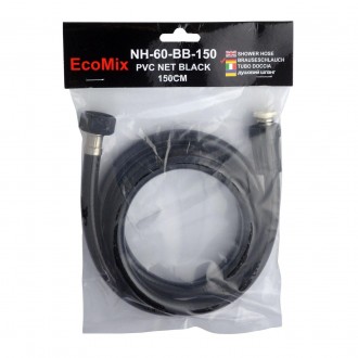 Шланг душовий EcoMIX NH-60-BB-150 PVC
Довжина - 150 см
Підключення - 1/2″ x 1/2″. . фото 3