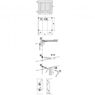 Універсальний комплект L-кронштейнів панельного радіатора NS-1017 CRISTAL (пар.1. . фото 5