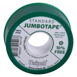 Фум тефлоновая лента Jumbotape Standard (11m x 19mm x 0,2mm) - представляет собо. . фото 3