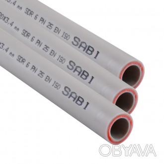 Труба Sabi PPR Fiber PIPE ф63*10,5 mm PN 25 зі скловолокном
Виробництво - Україн. . фото 1