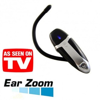 Слуховий апарат - Підсилювач звуку Ear Zoom Xigma Чорний з сріблястим+3 насадки+. . фото 4
