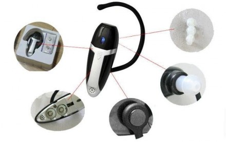 Слуховий апарат - Підсилювач звуку Ear Zoom Xigma Чорний з сріблястим+3 насадки+. . фото 7