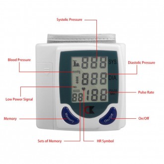 Автоматичний наручний тонометр на зап'ястя ― автоматичний вимірювач тиску та пул. . фото 8